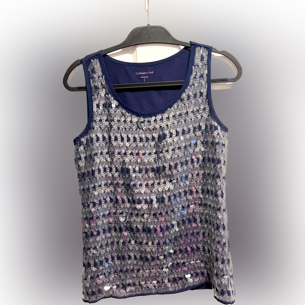 Coldwater Creek size S Sequin Shirt. EUC.